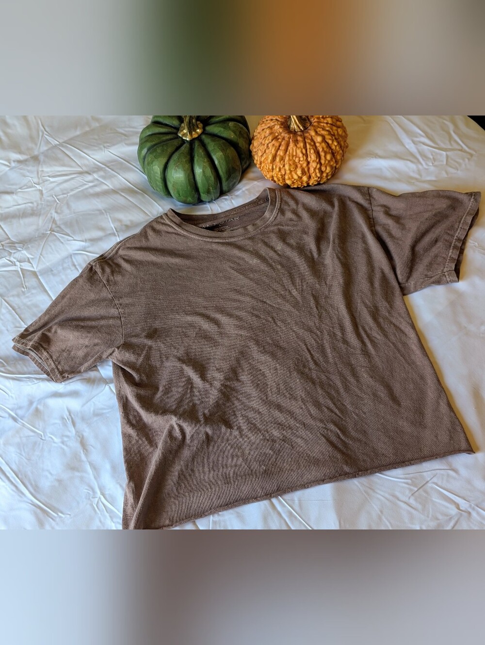 Cropped Distressed T Shirt